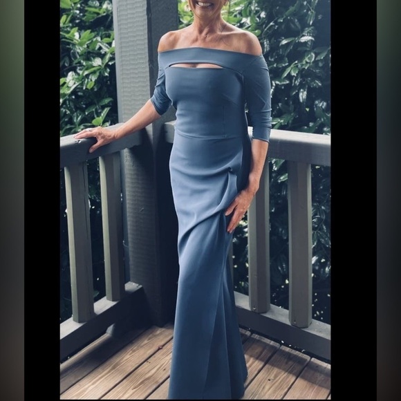 Chiara Boni Kate Gown in Blue Artico - Picture 2 of 7